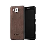 Mozo Qi Wireless Charging Back Cover for Microsoft Lumia 950 with NFC Walnut Wood 950BBWWN