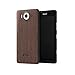 Mozo Qi Wireless Charging Back Cover Case with NFC for Microsoft Lumia 950 - Walnut Wood