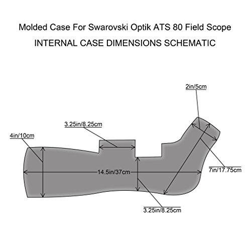 Surf To Summit Molded Case For Swarovski Optik ATS 80 Field Scope and Leica APO-TELEVID 82 Field Scope Case Portable Sleeve Box Bag Travel Case for Field Scope - Thumbnail 3