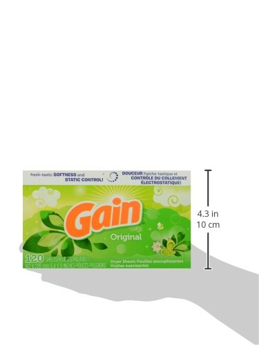 GAIN FABRIC SOFTENER DRYER SHEETS, ORIGINAL, 120 COUNT
