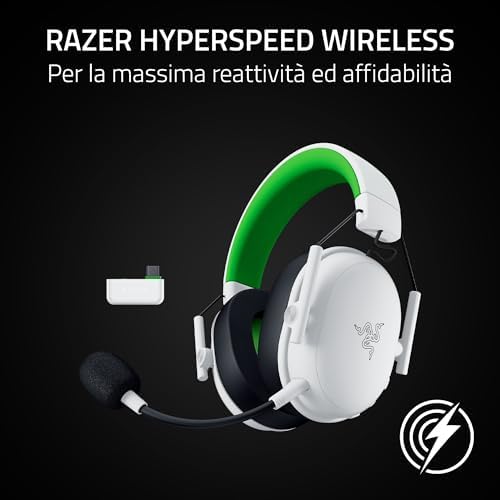 BlackShark V3 X HyperSpeed Xbox - Cuffie wireless per eSport gaming - Ultraleggere 270g - Driver TriForce da 50mm - Microfono rimovibile - HyperSpeed 2,4 GHz e Bluetooth - Xbox/PC | Bianco