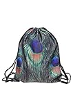 LM Casual Unisex Funny Print Drawstring Bags School Backpack Gym Sackpack