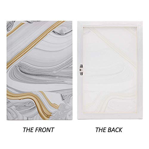 SUMGAR Abstract Wall Art Bedroom Modern Pictures Gold Framed Paintings