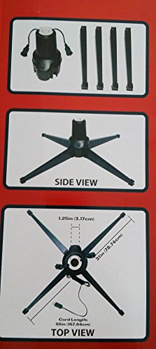 Revolving Tree Stand for Artificial Trees up to 7.5' Feet - Rotates 360