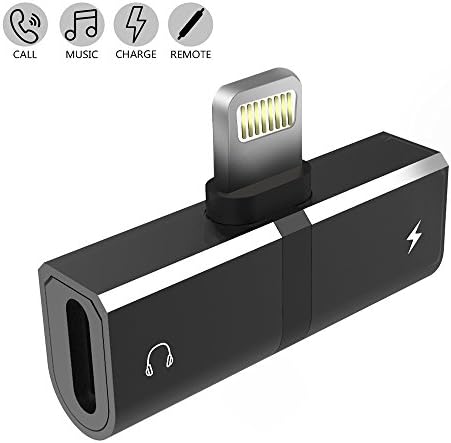 KHTONE Lightning Splitter Adapter for for iPhone 7/7 Plus/8/8 Plus/X & iPad, Dual Lightning Ports, Charge & Music at the same time, Supports iOS 10.3 or Later