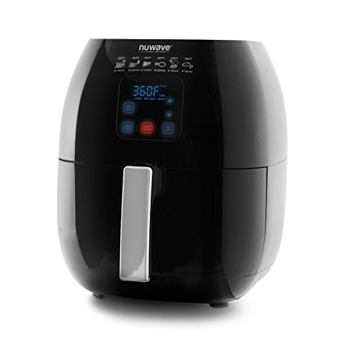 NuWave Brio Digital Air Fryer with 5 piece utensil set