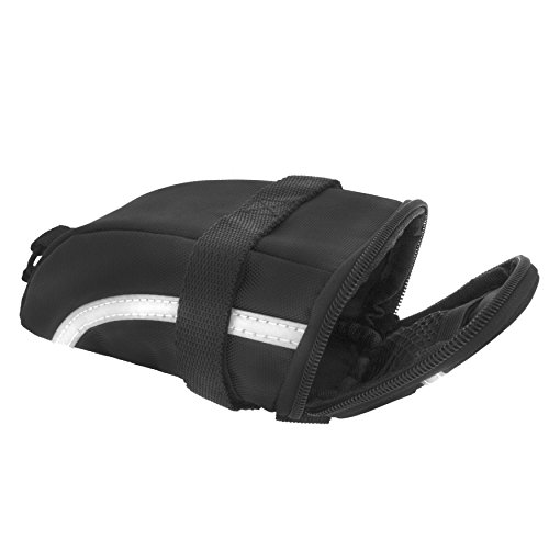 BV Bicycle StrapOn Saddle Bag, Inside Mesh Pocket Bike Seat Bag