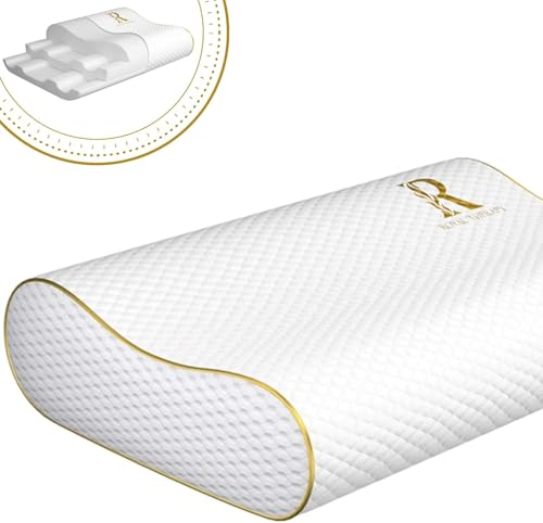 Photo 1 of Royal Therapy Memory Foam Pillow, Queen Pillow Neck Pain Relief, Contour Pillow, Pillow for Neck and Shoulder Pain, Neck Pain Pillow, Side Sleeper Pillow, Cervical Neck Pillow, Neck Pillow Sleeping