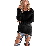 Kinghard Womens Casual Solid Long Sleeve Jumper Sweaters Blouse