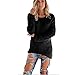 Kinghard Womens Casual Solid Long Sleeve Jumper Sweaters Blouse