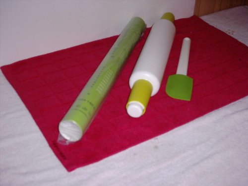 Click Here to See More Images Tupperware Prep & Serve 3pc Set Spatula,pastry Sheet,& Rolling Pin