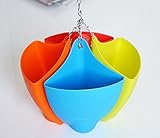 StarBox 4 Pcs Hanging Chain Planter Indoor Outdoor Basket Flower Plant Pot Planter (4 in 1)