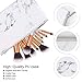 Makeup Brushes 10 Pieces Marble Makeup Brush Set with Makeup Brush Bag and Brushes Color Removal Sponge Professional Face Eyeliner Blush Contour Foundation Cosmetic Brushes for Powder Liquid Cream