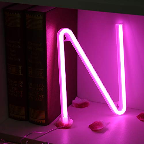 LED Neon Letters Light, Marquee Signs Light Up Letters USB Plug in