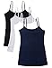 Caramel Cantina Girls 4 Pack Cami Tanks with Shelf Bras