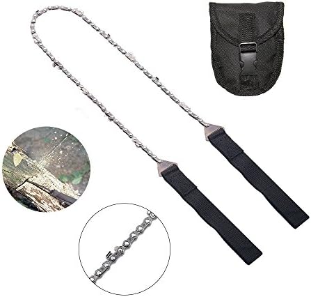 YONGTEK Pocket Camping Survival Gear Pocket Chainsaw Best Compact Folding Hand Saw Tool for Survival Gear, Camping, Hunting, Tree Cutting or EmergencTree Cutting, Hiking Multitool -Pocket Saw Camp Saw