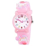 Venhoo Kids Watches 3D Cute Cartoon Waterproof Silicone Children Toddler Wrist Watch Time Teacher Birthday Gift for 3-10 Year Girls Little Child