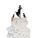 Sugar Yeti Brand Made in USA Cake Toppers Bride and Groom With Dogs Wedding Cake Toppers Wedding Decoration Acrylic Cake Topper for Special Events