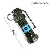Duoles Miniature Metal Removable cartridge exquisite PUBG KeyChain Accessories Keychain Charm Souvenir Gifts (Flash Grenade)
