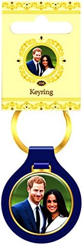 Royal Wedding 2018 Prince Harry And Meghan Medallion Keyring (One Size) (Blue)