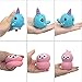 acetek Squishy Toys 3 pcs Random Color, Cute Kawaii Soft Squishies Toy, Unicorn, Bird, Whale, Stress Relieve Squeeze Soft Lovely Toy Kids Gift Fidget Toy Slow Rising Miniature Novelty Toys Decoration