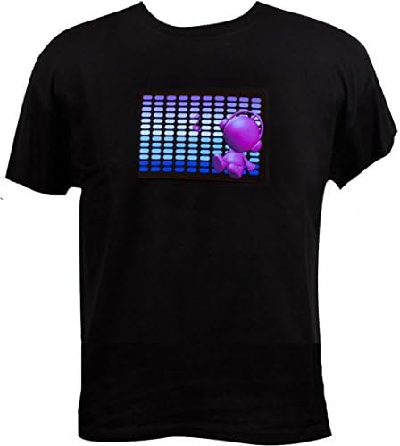 LED Shirt by Rave Raptor Sound Activated Shirt Beat to The Music Light Up T-Shirt