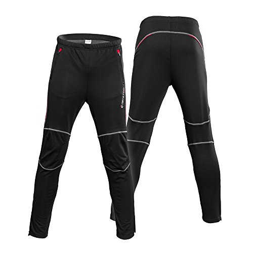 ZHX Men's Windproof Athletic Pants Winter Thermal Fleece Outdoor Sport Bike Cycling Riding Pants Trousers Multi-Color L