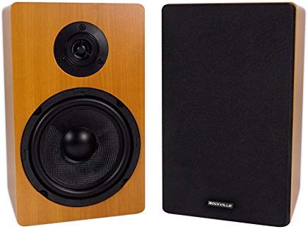 2 ROCKVILLE RockShelf 64C Classic 6.5″ Home Bookshelf Speakers W/Kevlar Woofers