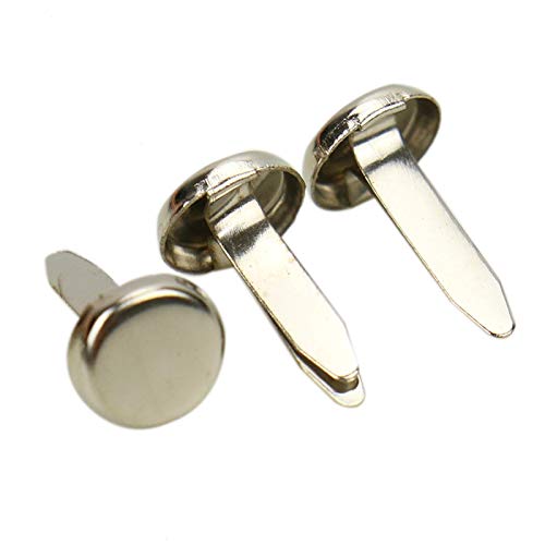 WSSROGY 200 Pcs Silver Paper Fasteners Metal Brads Fastener for Paper Craft,1/2 Inches - Thumbnail 7