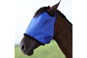 KZWT Horse Fly Mask, with UV Protection Horse Fly Mask, Full Face Fine Mesh Coverage Provide Better Vision and Airflow for Horse