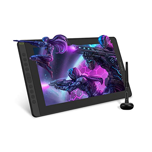 HUION KAMVAS 16 Graphics Drawing Monitor 15.6 Inch Full-laminated Screen, 10 Programmable Press Keys, Supports Connectivity with Android Device