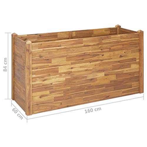 Tidyard Holz Stapelbaren Gartenbeet Blumenkasten Pflanzkübel Pflanzkasten Pflanzgefäß für Garten Terrasse Balkon… – Bild 8