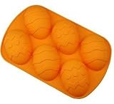 Allforhome(TM) 6 Easter Egg Silicone Cake Baking Mold Cake Pan Muffin Cups Handmade Soap Moulds Biscuit Chocolate Ice Cube Tray DIY Mold