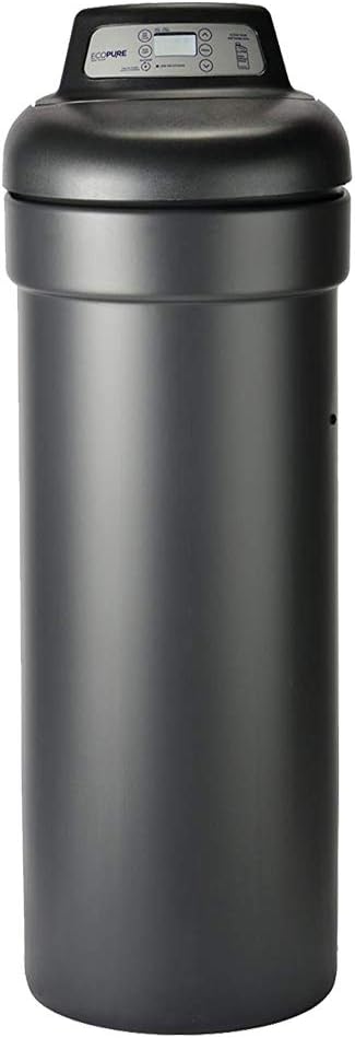 EcoPure EP42 42, 000 Grain Softener | NSF Certified | Salt & Water Saving Autosense Technology for Whole House Soft Water Regeneration, Dark Gray - - 