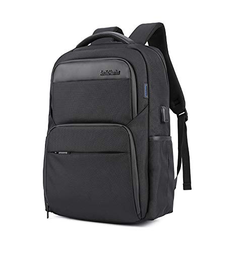 Arctic Hunter Nylon 24L Laptop Backpack with USB Charging Port (Black)