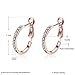 2 Pairs Set CZ Rhinestone Small Hoop Earrings 14K Rose Gold & Platinum Plated For Women Sensive Ear Fashion Dainty Crystal Huggie Hoops Stud Hypoallergenic Diamond Jewelry Gifts for Birthday Daughter Best Friend