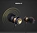 Headphones, Lookatool Super Bass Stereo In-Ear Earphone Sport Headset with Headphone Storage Bag (Gold )