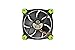 Thermaltake Riing 12 Series High Static Pressure 120mm Circular LED Ring Case/Radiator Fan with Anti-Vibration Mounting System Cooling CL-F038-PL12GR-A Green