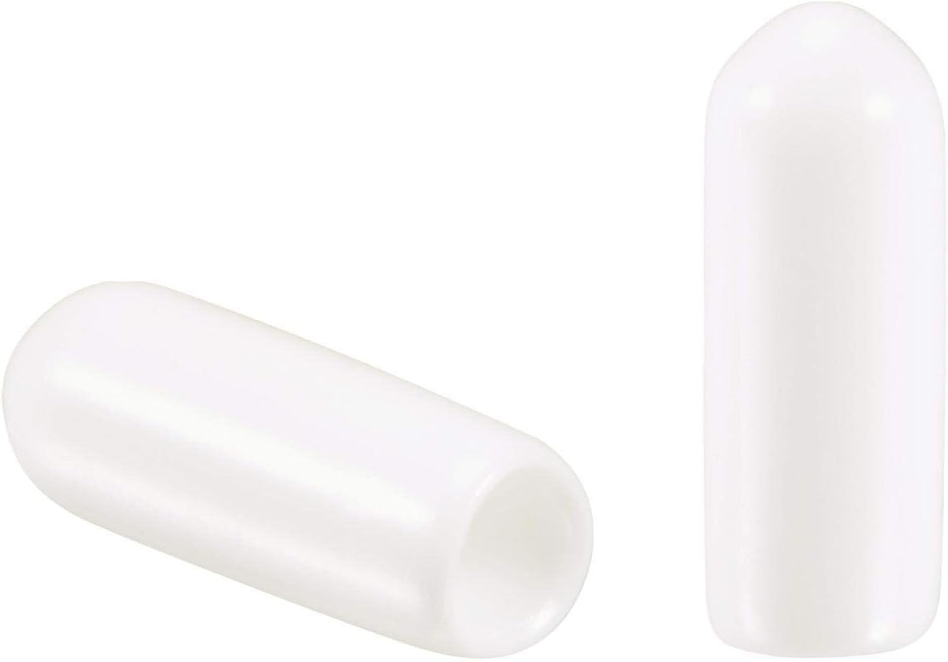 MACHSWON 100pcs Rubber End Caps 4mm ID, Vinyl Round End Cap Cover Screw Thread Protectors Tube Bolt Cap for protection of Screws Tubes Cables Wires, etc