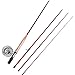 Sougayilang Fly Fishing Rod and Reel Combos Lightweight Ultra Portable Fly Fishing Pole with Aluminum Alloy 5/6 Fly Reel for Trout Salmon Carp Pikes Fly Fishing in Freshwater River Stream …