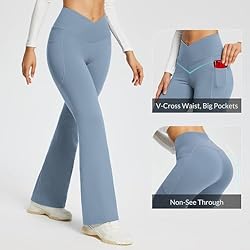 BALEAF Women's Flare Leggings with Pockets High