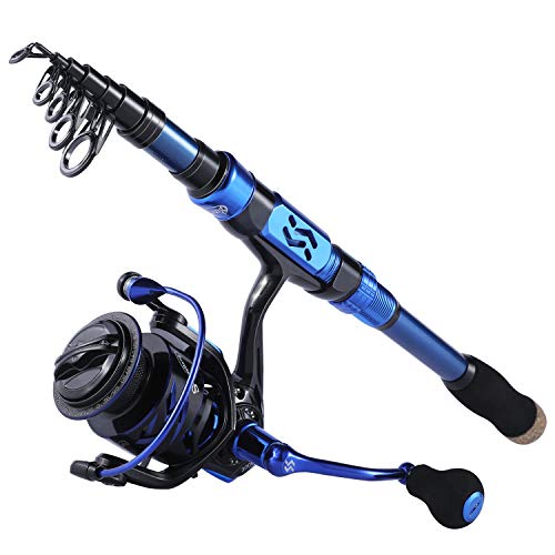 Sougayilang Spinning Fishing Rod Reel Combos,Portable Telescopic