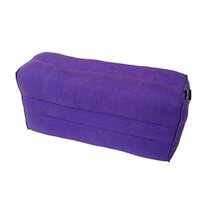Collumino® Traditional Thai Kapok Yoga Support Block Cushion Meditation Pillow size 35 x 15cm (Purple)