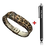 Smart Tech Store Brown Cheetah Leopard Syle Replacement Band With Clasp for Fitbit FLEX Only /No tracker/ Wireless Activity Bracelet Sport Wrist band Fit Bit Flex Bracelet Sport Arm Band Armband (Small)