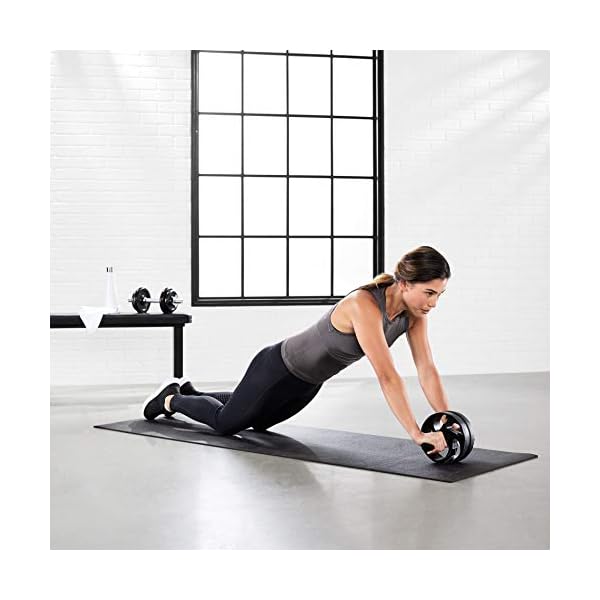 Amazon Basics Abdominal and Core Exercise Workout Roller Wheel - 13 x 8 x 8 Inches, Black - Image 3