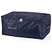 DOKEHOM 105L XX-Large Underbed Clothes Storage Bag with Zip, Thick Ultra Size Clothes Moving Bag, Moisture proof (Dark Blue)