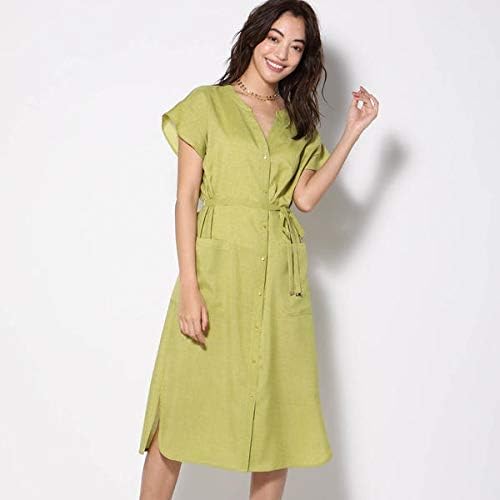 Amazon ビッキー Vicky マオカラーシャツワンピース グリーン M ワンピース チュニック 通販