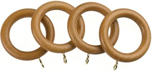 Universal Wooden 28mm Curtain Rings Antique Pine 4 Pack Amazon