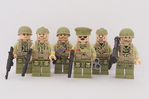 USA Minifigure American Soldier US Army w Vest Weapon