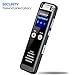 TOOBOM 8GB Digital Voice Recorder for Lectures - R75 Voice Activated Recorder with Playback 1536KPBS Audio Recording Device Password Protection Mini Tape Recorder, Auto Record, SD Card Slot